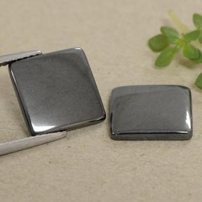 9.72캐럿 천연 블랙 그레이 헤마타이트 보석, 스퀘어, 11×10.9 mm, 불투명체
