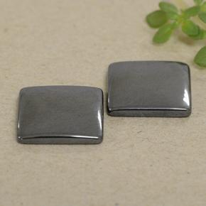9.72캐럿 천연 블랙 그레이 헤마타이트 보석, 스퀘어, 11×10.9 mm, 불투명체