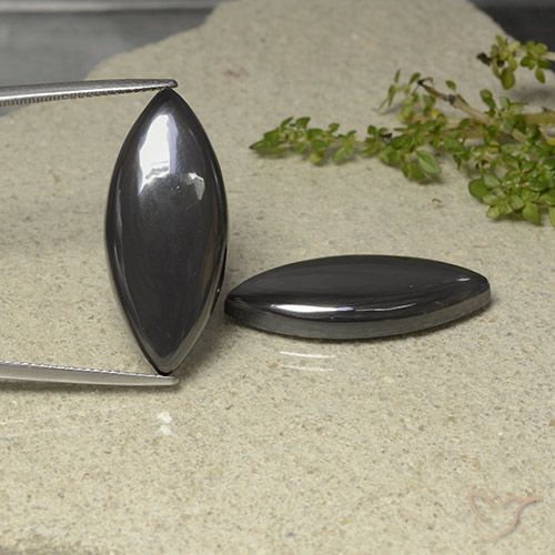 48.08캐럿 천연 미디엄 그레이 적철광 보석, 보석, 불투명체