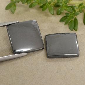 9.68캐럿 천연 블랙 그레이 헤마타이트 보석, 스퀘어, 11×10.9 mm, 불투명체