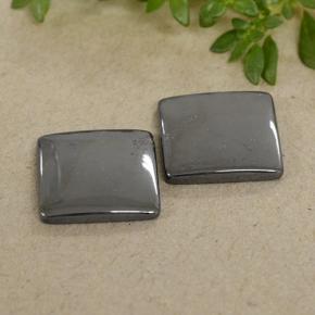 9.68캐럿 천연 블랙 그레이 헤마타이트 보석, 스퀘어, 11×10.9 mm, 불투명체