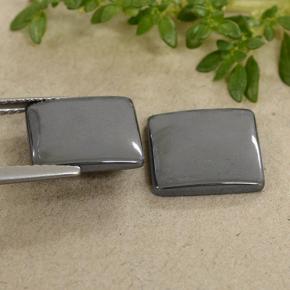 9.68캐럿 천연 블랙 그레이 헤마타이트 보석, 스퀘어, 11×10.9 mm, 불투명체