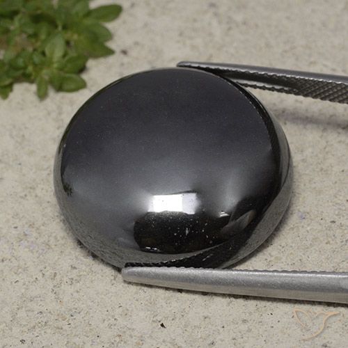39.37ct 자연스러운 짙은 회색 적철광, 둥근, 불투명체