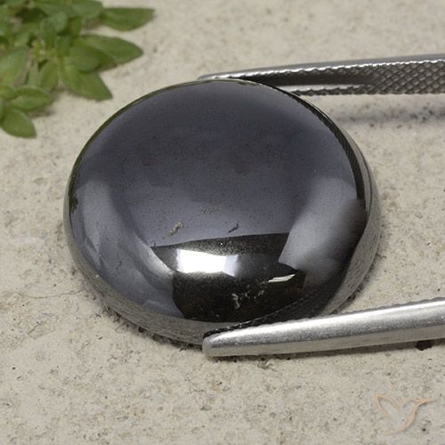 33.63ct 자연스러운 짙은 회색 적철광, 둥근, 불투명체