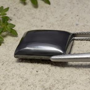 21.30캐럿 천연 블랙 그레이 헤마타이트, 바게트, 16.5×13.6 mm, 불투명체
