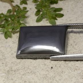 23.59캐럿 천연 블랙 그레이 헤마타이트, 바게트, 11×14.3 mm, 불투명체