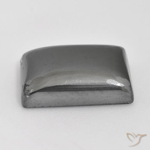 13.85캐럿 천연 실버 그레이 헤마타이트, 바게트, 15.2×10.5 mm, 불투명체