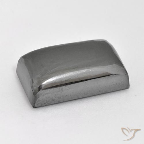 19.79캐럿 천연 실버 그레이 적철광, 바게트, 불투명체