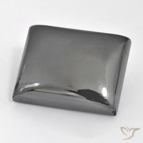 28.12ct 자연스러운 실버 그레이 적철광, 바게트, 불투명체
