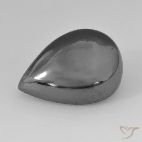31.32ct 자연스러운 회색 적철광, 배 모양, 불투명체