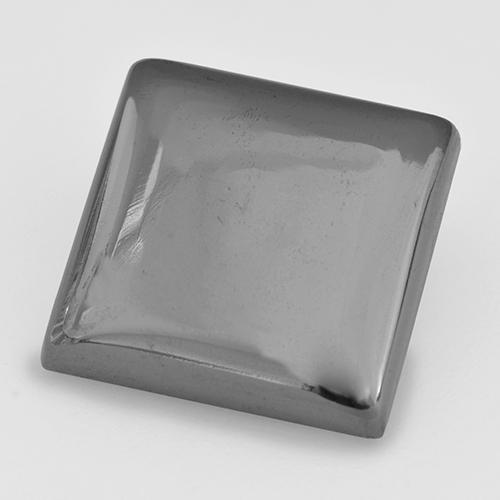 18.67캐럿 천연 미디엄 그레이 헤마타이트, 스퀘어, 15.4×15.2 mm, 불투명체