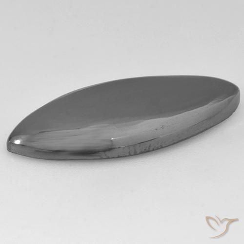 12.42캐럿 천연 실버 그레이 적철광, 보석, 불투명체