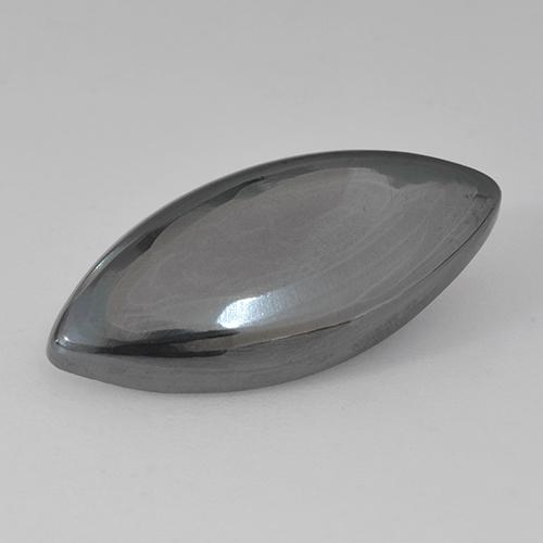10.23캐럿 천연 미디엄 그레이 헤마타이트, 마퀴즈, 21.7×10 mm, 불투명체