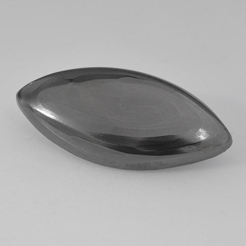 10.23캐럿 천연 미디엄 그레이 헤마타이트, 마퀴즈, 21.7×10 mm, 불투명체