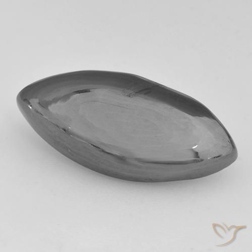 13.32캐럿 천연 미디엄 그레이 헤마타이트, 마퀴즈, 21.9×10.3 mm, 불투명체