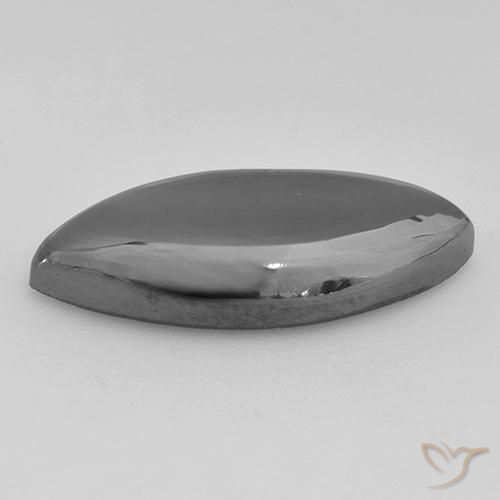 13.32캐럿 천연 미디엄 그레이 헤마타이트, 마퀴즈, 21.9×10.3 mm, 불투명체