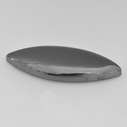 17.41캐럿 천연 미디엄 그레이 헤마타이트, 마퀴즈, 28.3×11.9 mm, 불투명체