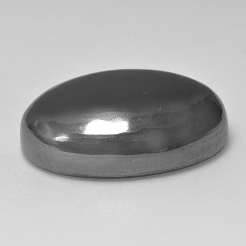 32.16캐럿 천연 회색 헤마타이트, 타원형 컷, 20.7×15.4 mm, 불투명체