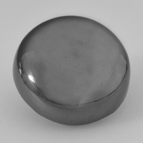 16.22캐럿 천연 미디엄 그레이 헤마타이트, 라운드 컷, 14.44 mm, 불투명체