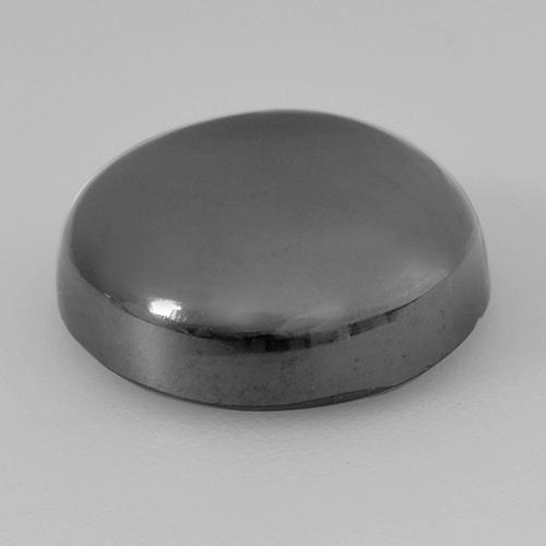 16.22캐럿 천연 미디엄 그레이 헤마타이트, 라운드 컷, 14.44 mm, 불투명체