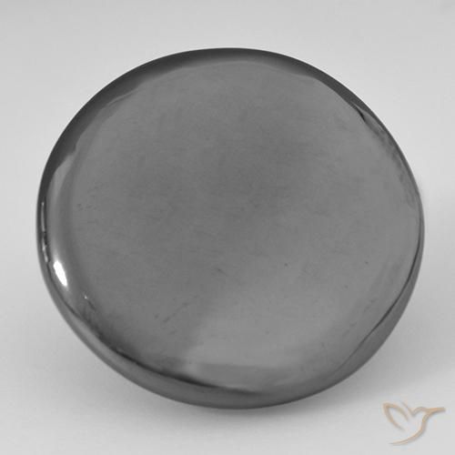31.75ct 자연스러운 미디엄 그레이 적철광, 둥근, 불투명체