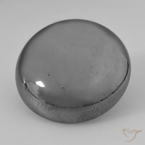 40.78ct 자연스러운 실버 그레이 적철광, 둥근, 불투명체