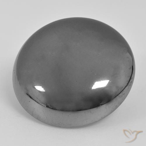 39.41ct 자연스러운 미디엄 그레이 적철광, 둥근, 불투명체