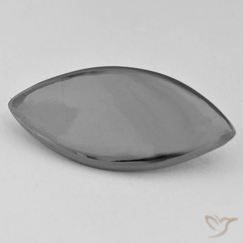 13.62캐럿 천연 미디엄 그레이 헤마타이트, 마퀴즈, 26.8×12.2 mm, 불투명체