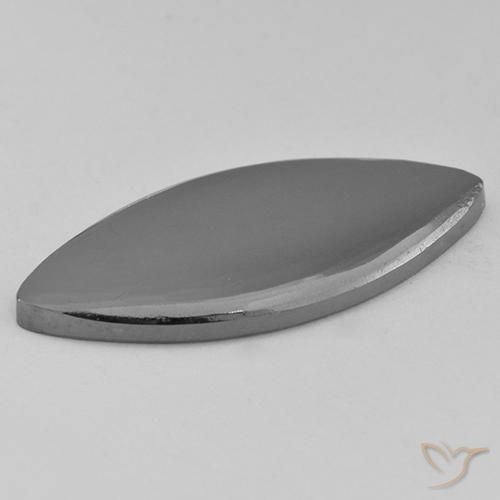 13.62캐럿 천연 미디엄 그레이 헤마타이트, 마퀴즈, 26.8×12.2 mm, 불투명체