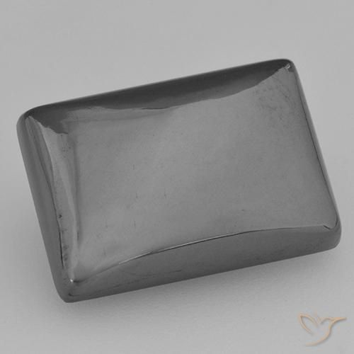 13.17캐럿 천연 미디엄 그레이 적철광, 바게트, 불투명체