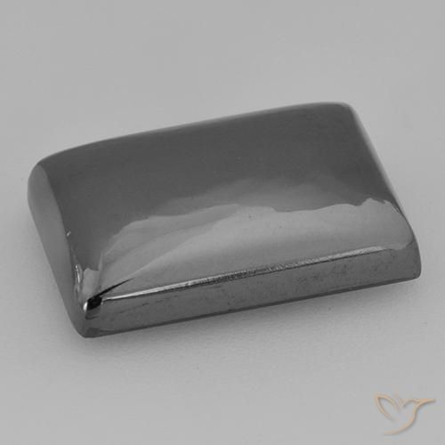 13.17캐럿 천연 미디엄 그레이 적철광, 바게트, 불투명체