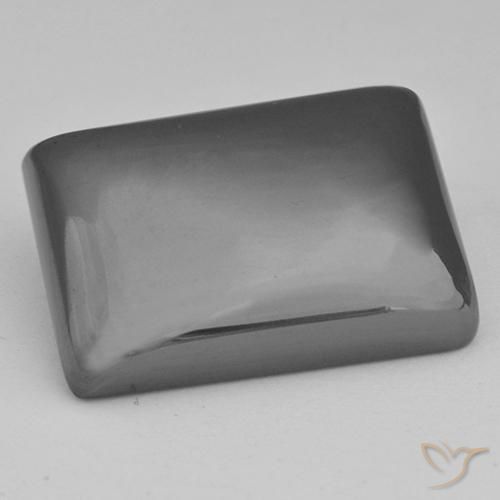 33.48캐럿 천연 미디엄 그레이 헤마타이트, 바게트, 21.6×15 mm, 불투명체