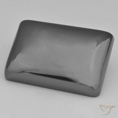 33.48캐럿 천연 미디엄 그레이 헤마타이트, 바게트, 21.6×15 mm, 불투명체