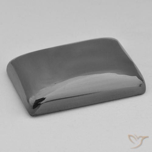 33.48캐럿 천연 미디엄 그레이 헤마타이트, 바게트, 21.6×15 mm, 불투명체
