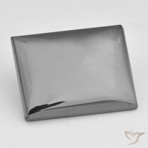 18.99ct 자연스러운 실버 그레이 적철광, 바게트, 불투명체