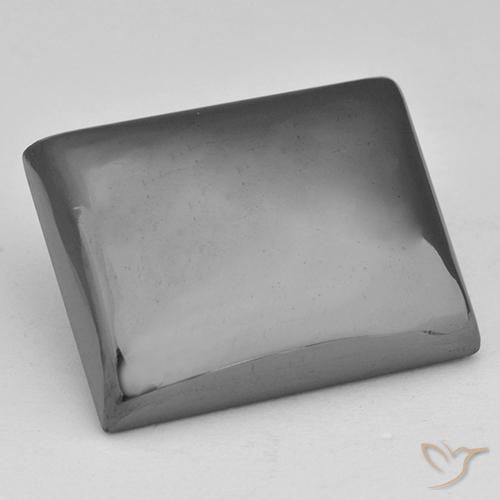 23.74ct 자연스러운 실버 그레이 적철광, 바게트, 불투명체