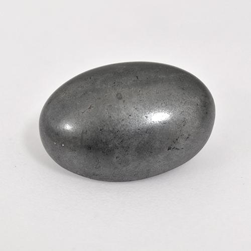7.19캐럿 천연 실버 그레이 헤마타이트, 타원형 컷, 13.5×9.4 mm, 불투명체