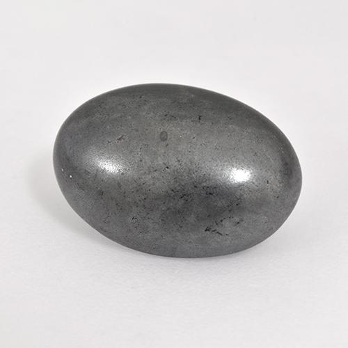 7.19캐럿 천연 실버 그레이 헤마타이트, 타원형 컷, 13.5×9.4 mm, 불투명체