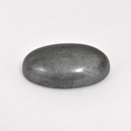 7.19캐럿 천연 실버 그레이 헤마타이트, 타원형 컷, 13.5×9.4 mm, 불투명체