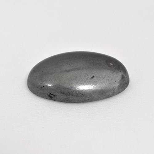 6.16캐럿 천연 미디엄 그레이 헤마타이트, 타원형 컷, 13.6×9.4 mm, 불투명체