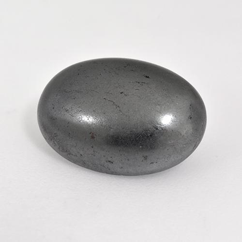 7.78캐럿 천연 미디엄 그레이 헤마타이트, 타원형 컷, 13.6×9.7 mm, 불투명체