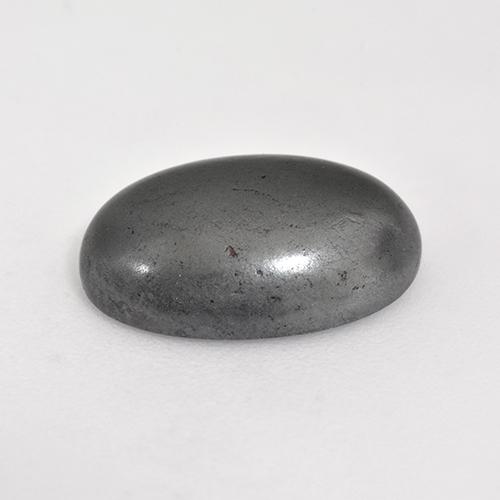 7.78캐럿 천연 미디엄 그레이 헤마타이트, 타원형 컷, 13.6×9.7 mm, 불투명체