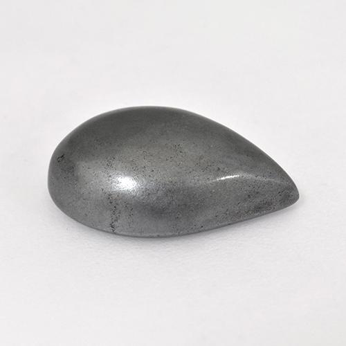 7.86캐럿 천연 미디엄 그레이 헤마타이트, 배 모양, 14.1×9.5 mm, 불투명체