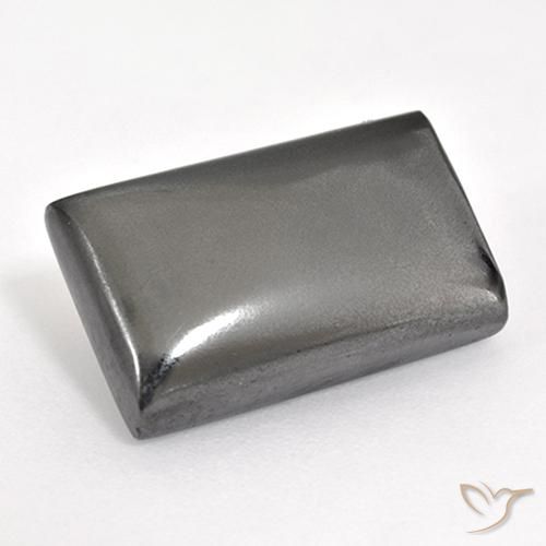 14.67ct 자연스러운 미디엄 그레이 적철광, 바게트, 불투명체
