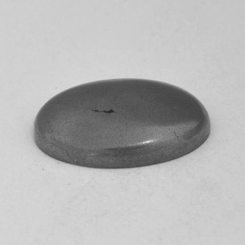 5.54캐럿 천연 실버 그레이 헤마타이트, 타원형 컷, 12.9×9.4 mm, 불투명체