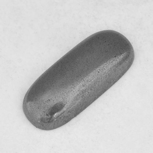 0.96캐럿 천연 블랙 그레이 헤마타이트, 쿠션 컷, 8.9×3.7 mm, 불투명체