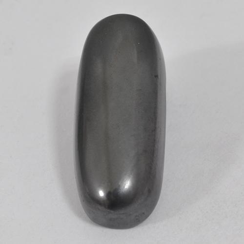 18.47캐럿 천연 블랙 그레이 헤마타이트, 쿠션 컷, 20.8×8.6 mm, 불투명체