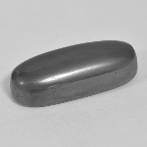 18.47캐럿 천연 블랙 그레이 헤마타이트, 쿠션 컷, 20.8×8.6 mm, 불투명체