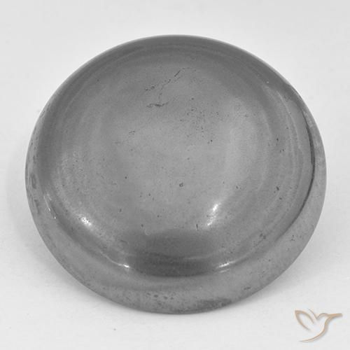 38.65ct 자연스러운 미디엄 그레이 적철광, 둥근, 불투명체