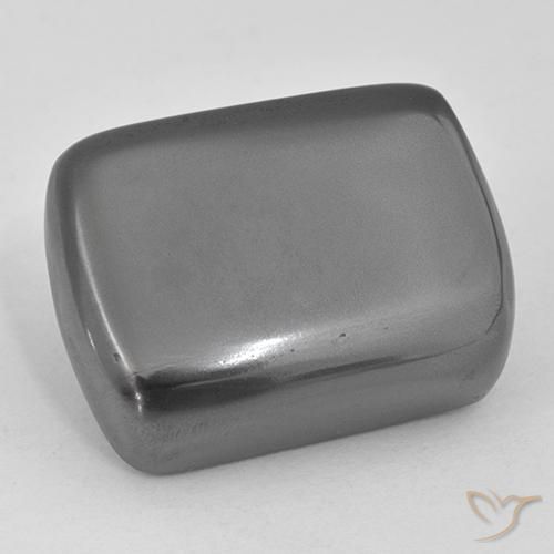 38.42ct 자연스러운 실버 그레이 적철광, 방석, 불투명체